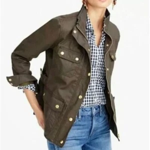 J. Crew Downtown Field Jacket Small Brown Cotton Military Utility Classic Preppy - Picture 1 of 9