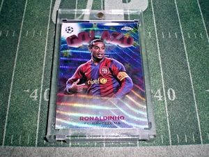 2022-23 Topps Chrome UEFA Ronaldinho Golazo Blue Wave Refractor /75 1:1780ππ₯ - Picture 1 of 2