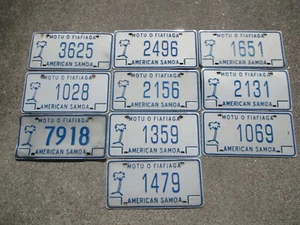 10 American Samoa license plate lot for collecting or craft # 1 - Picture 1 of 1