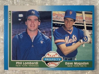 1987 Fleer #648 Phil Lombardi & Dave Magadan MAJOR LEAGUE PROSPECTS - Image 1 of 2