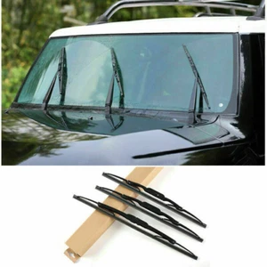 Black Front Window Rain Snow Wiper Trim Cover 3P For Toyota FJ Cruiser 2007-2014 - Picture 1 of 6