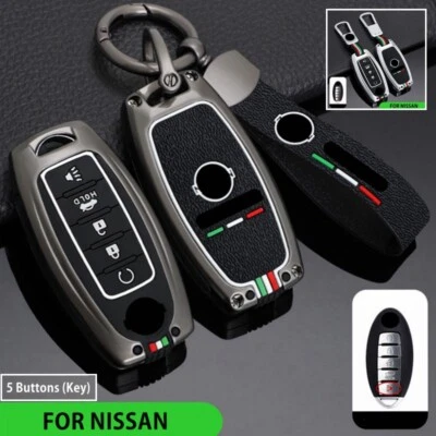 Zinc Alloy Silicone Car Smart Key Fob Case Cover Holder For Nissan For Infiniti Foto 1 de 4
