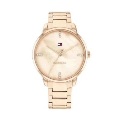Tommy Hilfiger Ladies Paige Rose Gold Plate MOP Carnation Gold Dial - 1782545 - Image 1 of 4