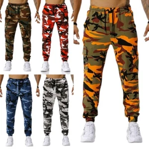 Mens Trousers Cargo Comba Pants Men Pocket Drawstring Outdoor Bottoms Casual - Picture 1 of 35