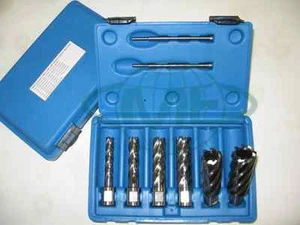 ANNULAR CUTTERS SET 2" DEPTH HSS-6 drills & 2 pilots,8PCS/SET,#1009-ANC-2 - Picture 1 of 1