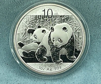 2010 China 10 YUAN Panda .999 Silver coin 1oz (In Capsule) , BU - Image 1 of 2