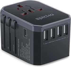 EPICKA Universal Travel Adapter, European Travel Plug Adapter (Not a Voltage Con - Bild 1 von 12