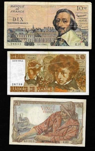 Lot de 3 Billets Francais ( 006 * ) - Foto 1 di 3
