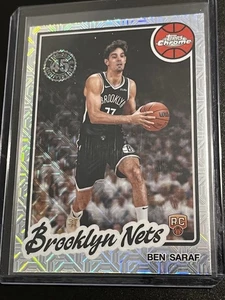 Ben Saraf 2025-26 Topps Chrome Mojo RC Silver Pack 1980-81 45th Anniversary Nets - Bild 1 von 2