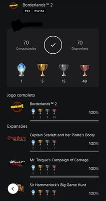 Borderlands 2 PS3 Platinum Trophy Service (+ALL DLCs) - LEGITIMATELY PLAYED - Image 1 of 2