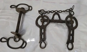 Antique Vintage Early American Iron Horse Tack Bridle Bit - Picture 1 of 6