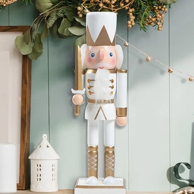 Nutcracker Figurine Collectible Sculpture Ornament for Festive Shelf Holiday - Image 1 of 4