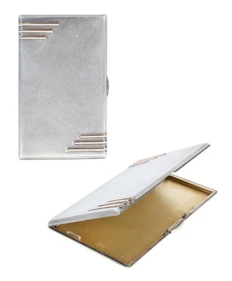 CARTIER - ART DECO STYLE - STERLING SILVER CIGARETTE/CARD CASE, HEAVY, 247 GRAMS - Image 1 of 4