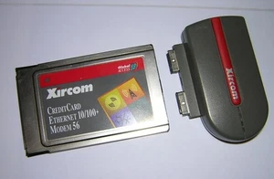 Xircom PCMCIA 10/100 Ethernet LAN+Modem 56k PC Card CEM56-100 w/ Minidock Dongle - Picture 1 of 2