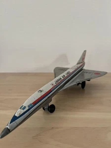 Model Tin Plane Jal Ja207 Concorde 1960S-1970S Collectible Aviation Toy Vintage - Picture 1 of 5