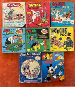 Lot 8 BD Anciennes PIF Poche, Arthur Poche, Placid et Muzo poche, Totoche poche - Imagen 1 de 5