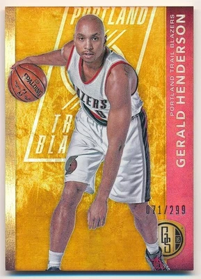 GERALD HENDERSON 2015-16 GOLD STANDARD #115 SP PROTLAND TRAIL BLAZERS #071/299 - Image 1 of 2