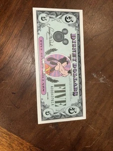 Disney 5 Dollars, 1988 Series A00043761A Uncirculated With Envelope - Picture 1 of 6