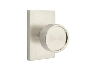 BRAND NEW EMTEK Modern Rectangle Rosette Passage Set Verve Satin Nickel CF 2.0 - Picture 1 of 7