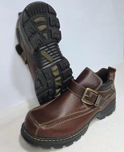 GBX Zapatos Para Hombres 13 M Punk Plataforma Monje Correa Gruesa Cuero Marrón USO LIMITADO - Imagen 1 de 12