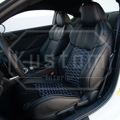 Fit 22-up Toyota GR86 / Subaru BRZ Custom Artificial PUV Leather Seat Covers Set - Imagem 1 de 3
