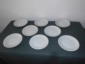 8 x Unterteller  Untertassen Teller Gallo Design Porzellan Weiß Grau D 16,8 cm - Bild 1 von 4