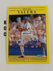 1991 Fleer MLB Baseball New York Mets #164 Julio Valera - Picture 1 of 2