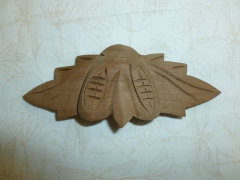 Vintage Hand Carved Walnut Dresser handles Wood Drawer Pulls Acorns Restoration Cover