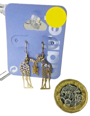 Earrings Gold Giraffe Claires Claire's New Jewellery ra - Image 1 of 3
