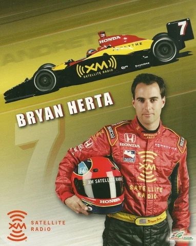 2005 Bryan Herta XM Honda Dallara Indy Car postcard Cover