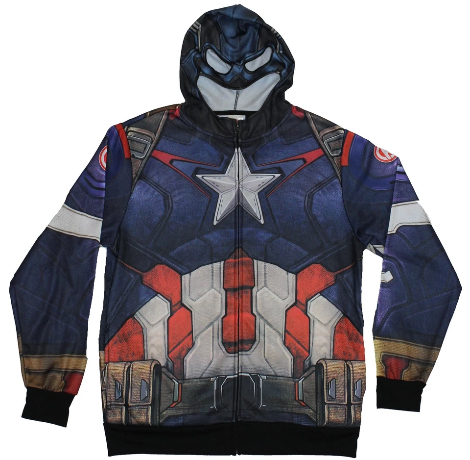 Captain America (Marvel) Mens Hoodie Sweatshirt - Sublimation First Avenger - Image 1 of 1
