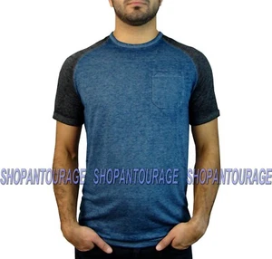 Indigo Star Toby MIST408 Short Sleeve Knit Burnout T-shirt Top W/Pocket for Men - Picture 1 of 3