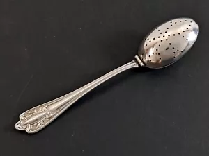 Williams NYDIA Overcup Tea Ball Spoon Strainer 5-7/8" Silverplate Flatware 1919 - Picture 1 of 6