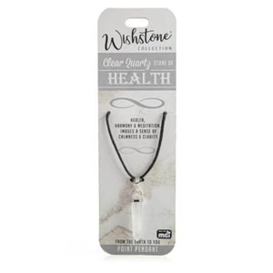 Wishstone Collection Pendentif en pierre de quartz transparent pour l'harmonie e - Imagen 1 de 1