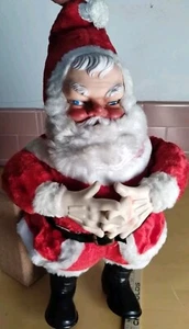 Commonwealth PA USA Rubber Face Santa Claus Plush 22" 50s Vintage Teens Tots NY - Picture 1 of 16