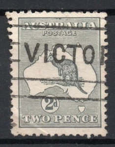 AUSTRALIA/1913/USED/SC#3/ KANGOROO AND MAP, 2P GRAY, WMK 8 - Picture 1 of 2