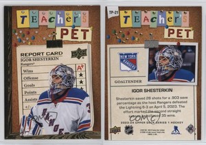 2023-24 Upper Deck Series 1 Teachers Pet Gold Igor Shesterkin #TP-21