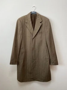 H&M Men's Brown Wool & Silk Coat Size EU50 UK40 - Picture 1 of 7