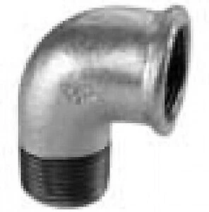 Galvanized Angle (Short Model) 90 Degrees Internal and External Thread - Picture 1 of 1