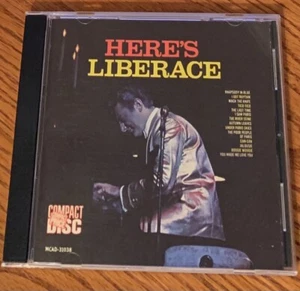 LIBERACE "HERE'S LIBERACE" RARE ORIGINAL 1990 USA CD ALBUM - Picture 1 of 1