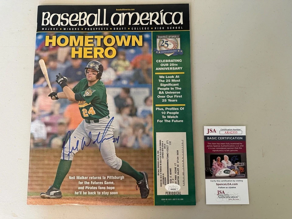 MLB Neil Walker Signed BASEBALL AMERICA Magazine Pittsburgh Pirates JSA 2006 - Image 1 of 1