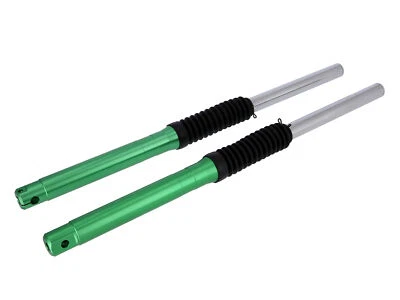 Set: ZT-Tuning Telegabel Grün eloxiert, für Trommelbremse, hydraulische Dämpfung - Bild 1 von 4