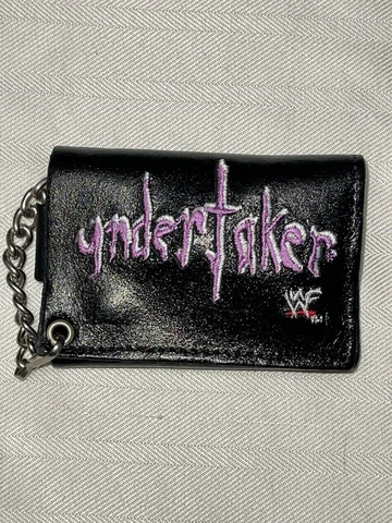 WWF WWE Official Licensed Old School Undertaker Wallet w chain Attitude Era Cover