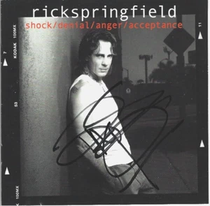 Rick Springfield SIGNED Shock Denial Anger Acceptance CD JSA COA Autographed - Picture 1 of 3