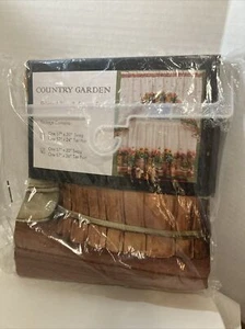 Country Garden Complete Kitchen Curtain Tier & Swag Set #1525 Windows Up To 36" - Picture 1 of 12