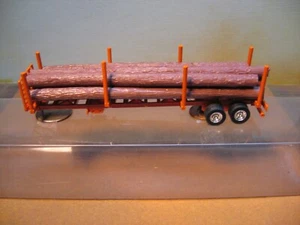HO 1/87 CUSTOM 3 D LOG TRAILER # 5 WITH UPGRADES "READ" 4 PIX. - Bild 1 von 4