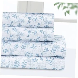  Bedding Bed Sheet Set- 3 Pieces Bedding- 100% Polyester Twin Floral Vine - Picture 1 of 7