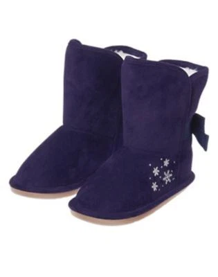 全新带标签 Gymboree Fair Isle Flurry 海军蓝 雪花 学步儿童 靴子 — 第 1/2 张图片