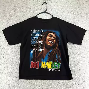VTG 90s Bob Marley Jamaica Natural Mystic Double Sided T Shirt Men's Size L - Picture 1 of 8