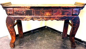 Antique Tall Temple Altar Table (3705), Zelkowa Wood, Circa 1800-1949 - Picture 1 of 8